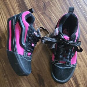 Vans Knu Skool Stack Platform Women 8.5 Sneaker Pink Black 022026